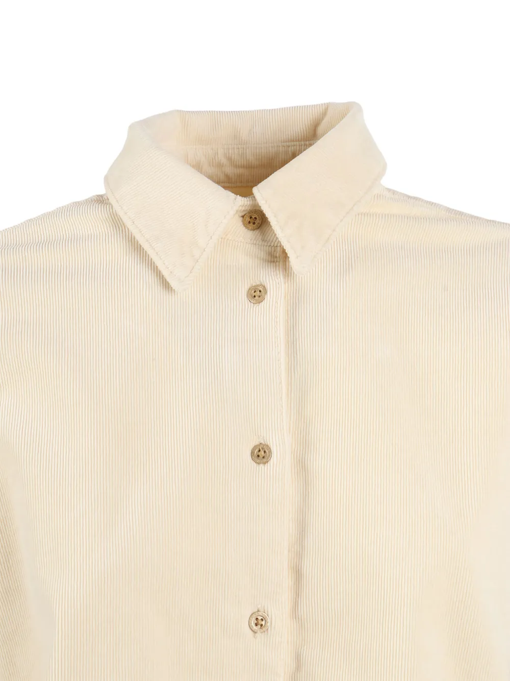 7 For All Mankind Nina ribfluwelen blouse Beige