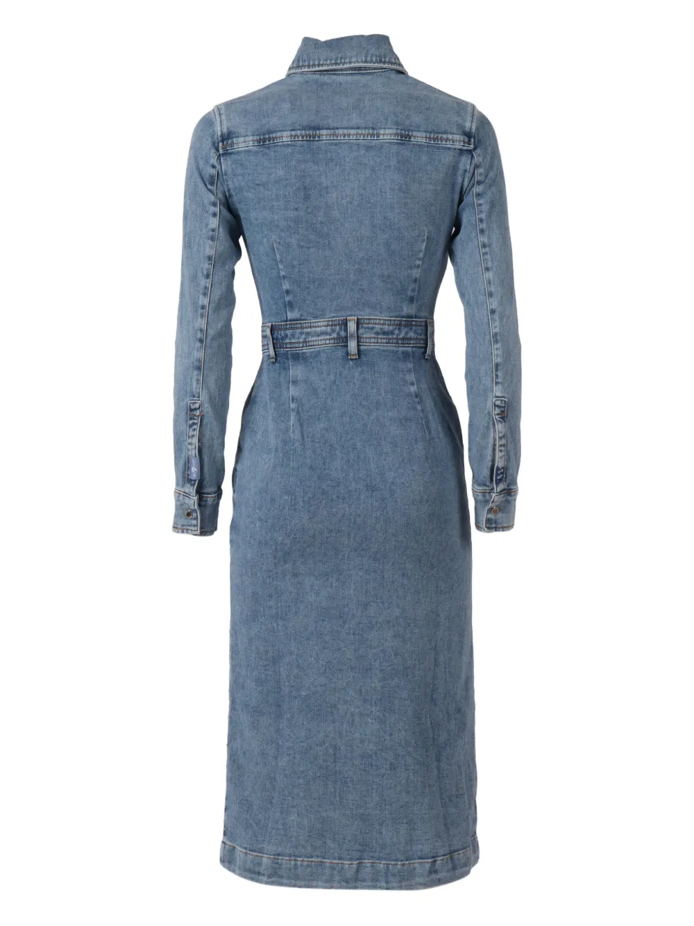 7 For All Mankind button-up midi dress - Blauw