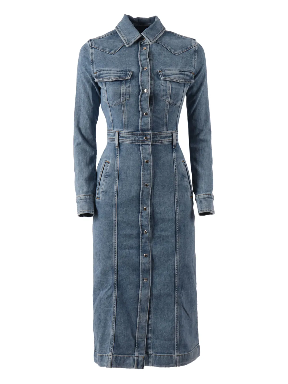 7 For All Mankind button-up midi dress | Blue | Image 1