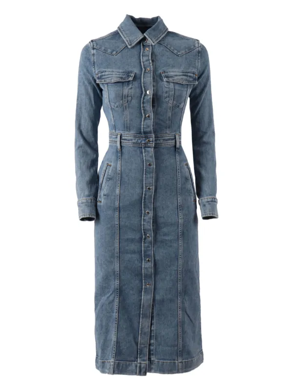 7 For All Mankind button-up Midi Dress | Blue