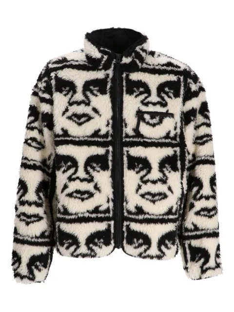 Obey patterned zip jacket