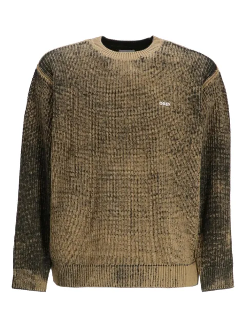 Obey ribbed crew-neck sweater