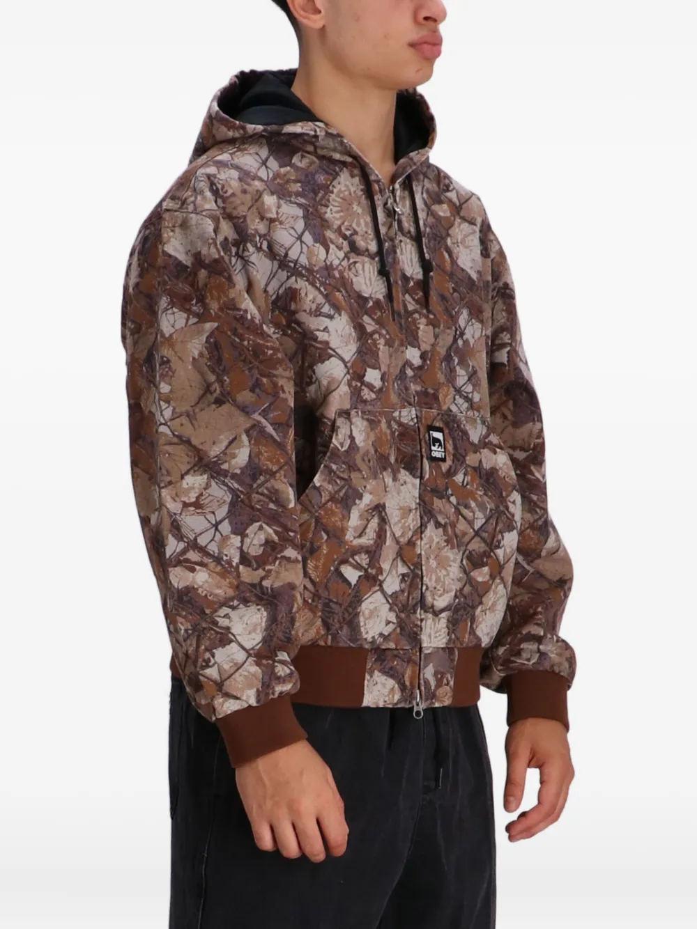 Obey Jack met capuchon Bruin