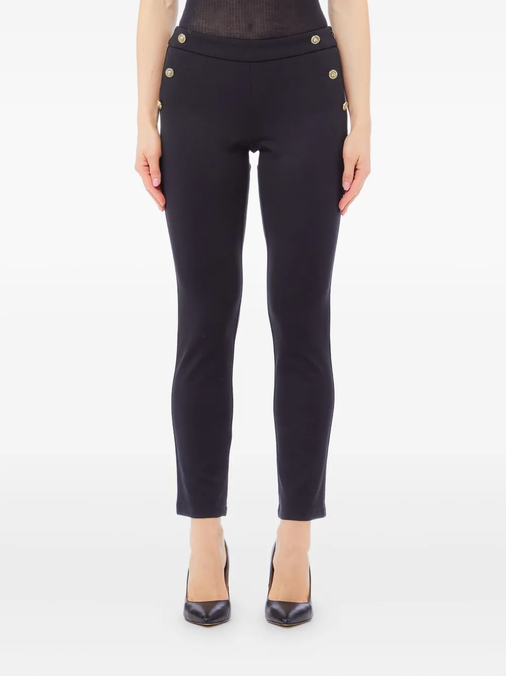 Liu •jo Button Trousers In Black
