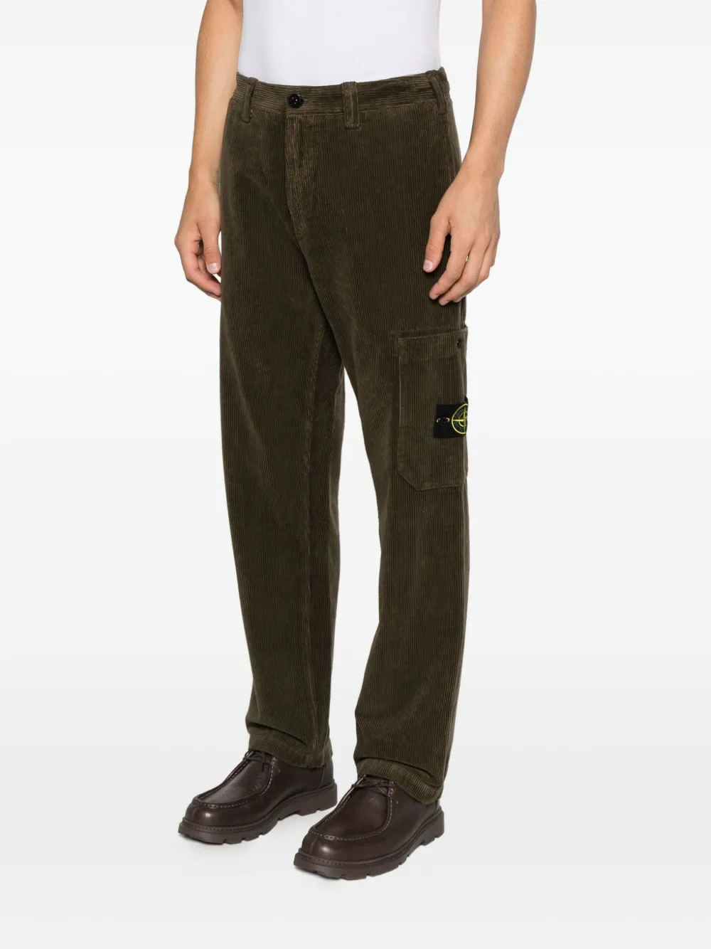 Stone Island Ribfluwelen broek Groen