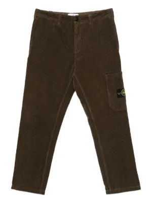 パンツ Stone  WRINKLED CORDUROY 25AW 32 Stone Island Wrinkled Corduroy straight-leg Trousers | Green
