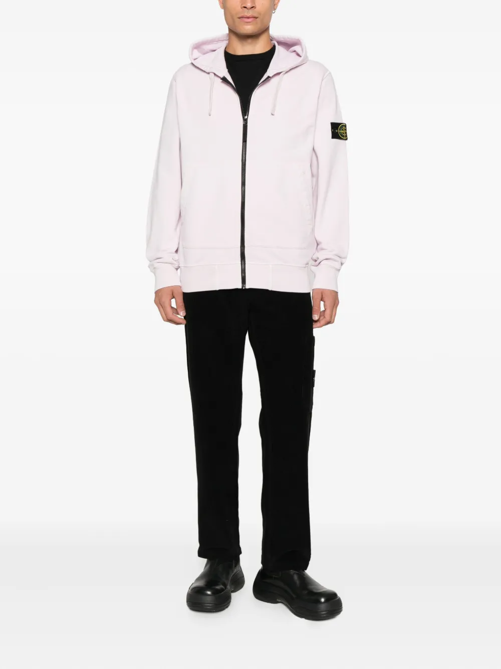 Stone Island Ribfluwelen broek - Zwart
