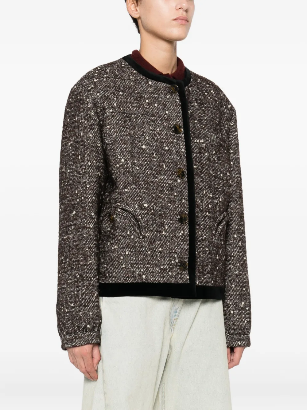 Blazé Milano Button-down Jacket In Brown