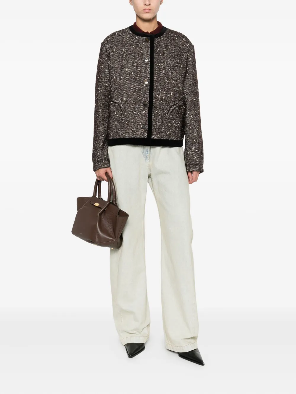 Blazé Milano Button-down Jacket In Brown