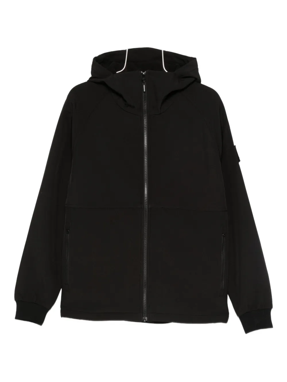Weekend Offender patch-detail hooded jacket | Black | Image 1