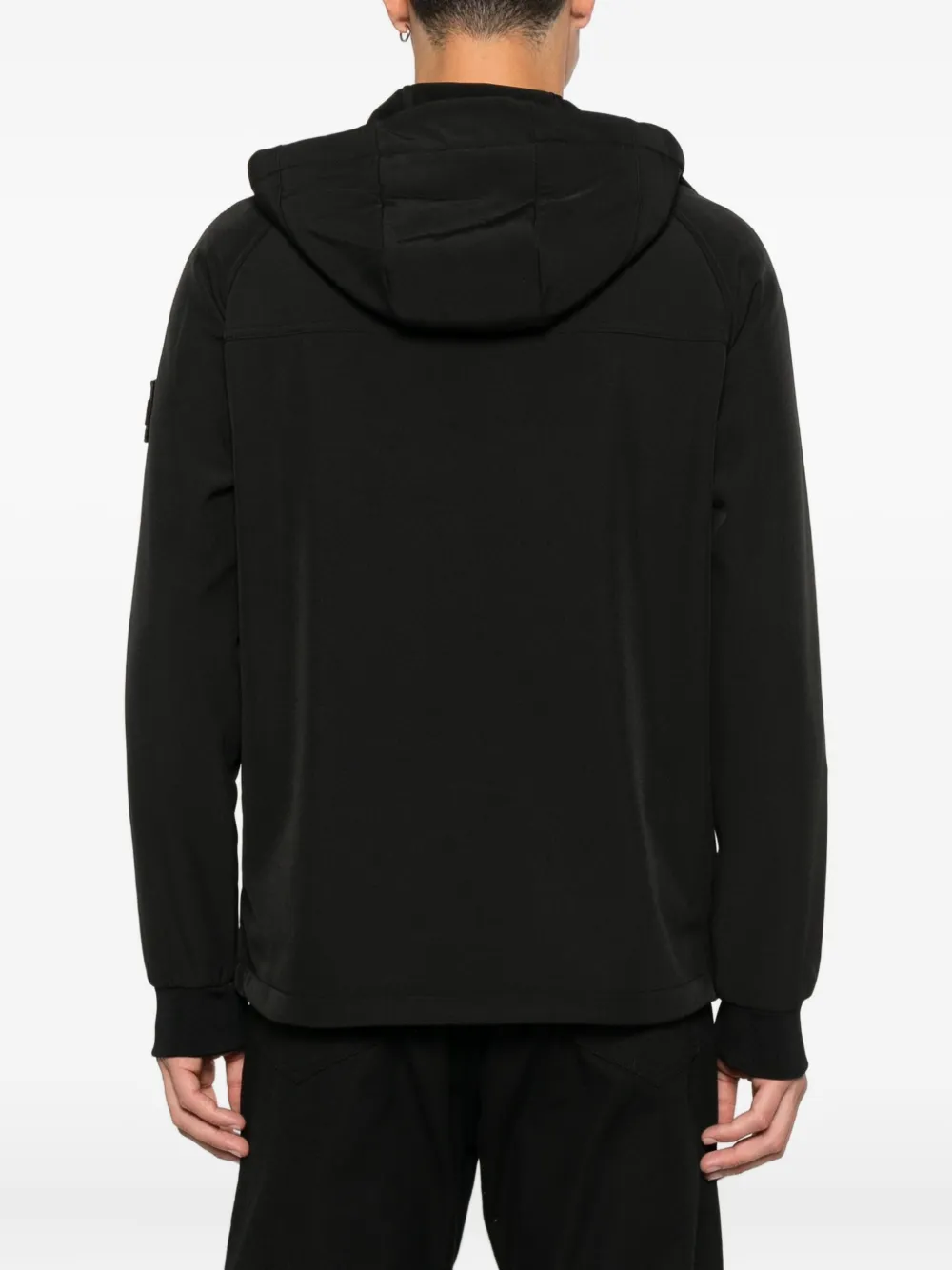 Patch-Detail Hooded Jacket