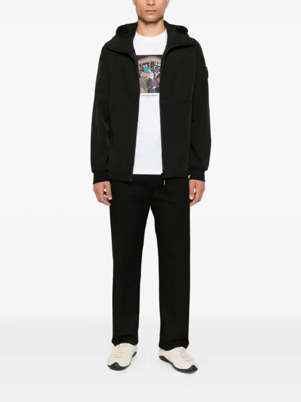 Weekend Offender パッチディテール フーデッドジャケット | ブラック