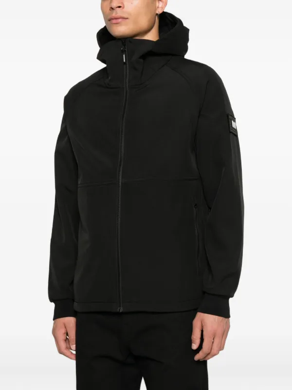 Weekend Offender ナイロンジャケット Weekend Offender パッチディテール フーデッドジャケット | ブラック