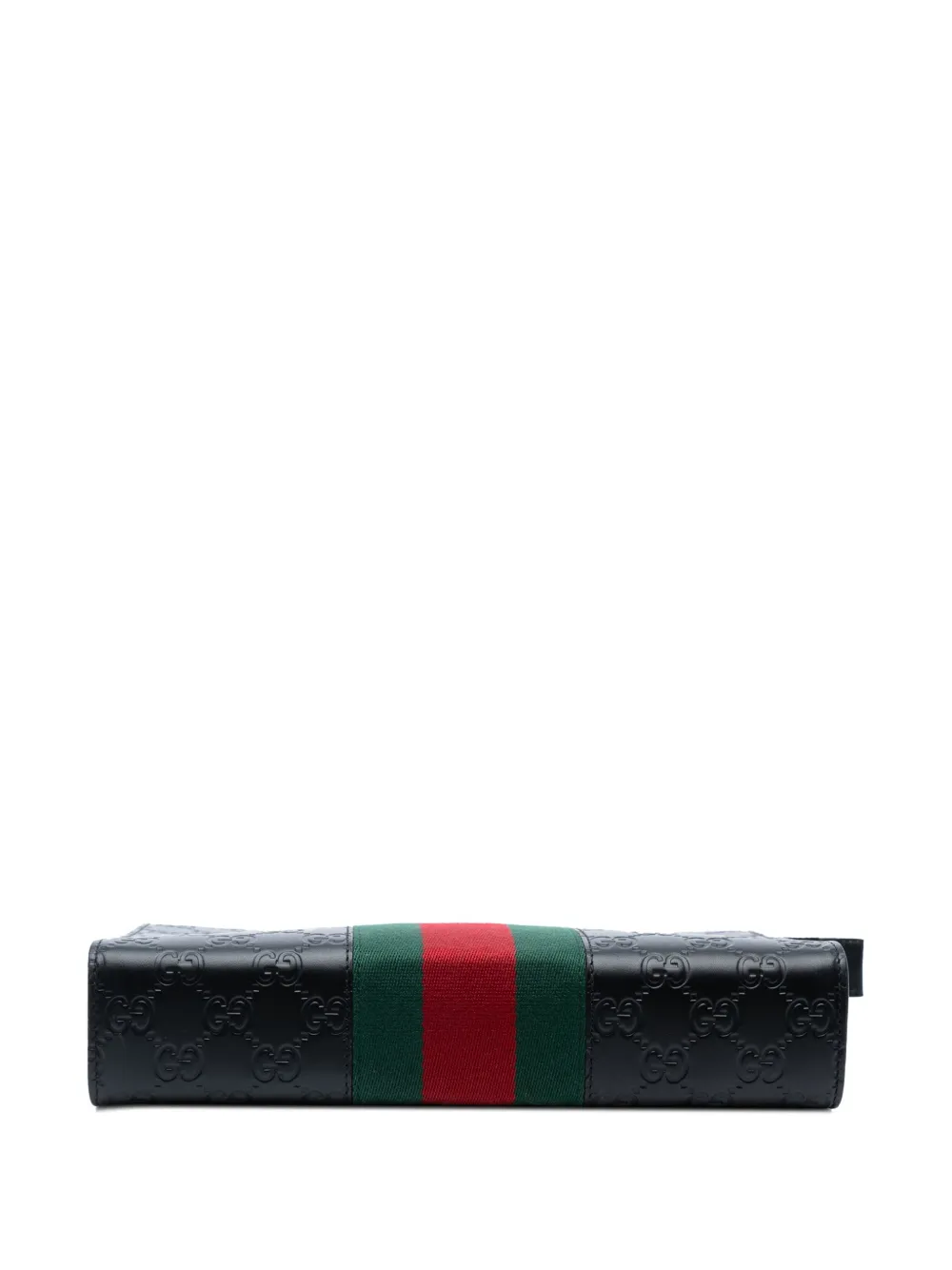 Pre-owned Gucci 2000-2015 Ssima Web Clutch Bag In Black