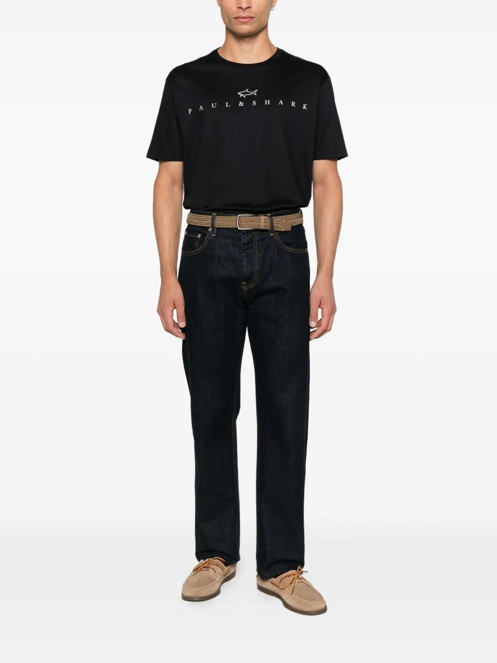 Paul & Shark Logo-print T-shirt In Black