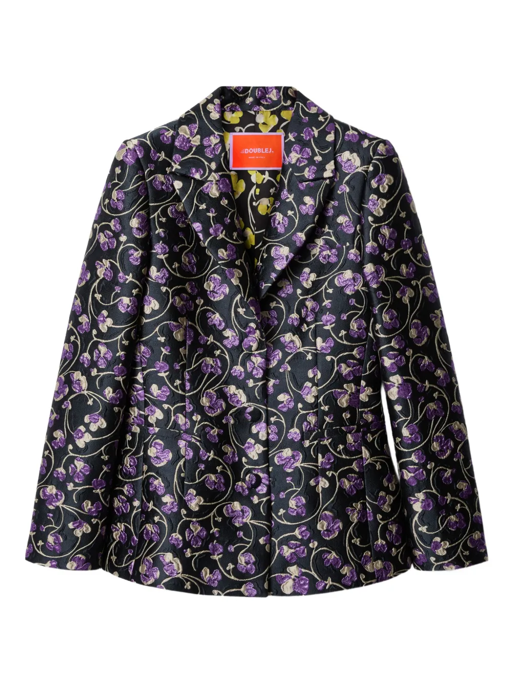La DoubleJ jacquard floral blazer - Nero