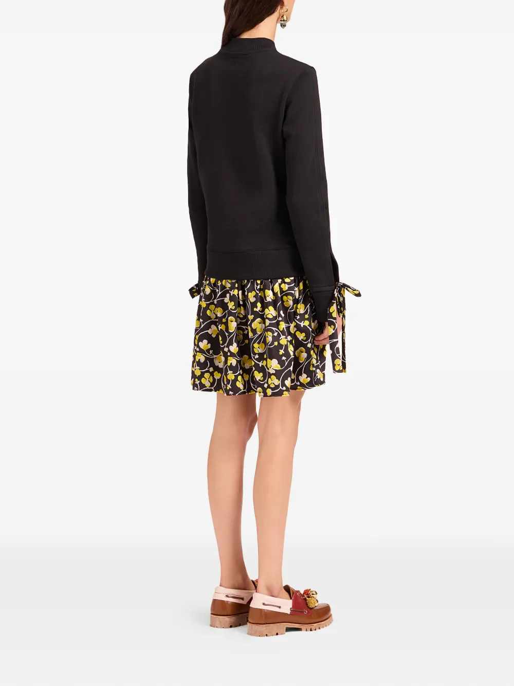 Sporty Tie-Detail Mini Dress