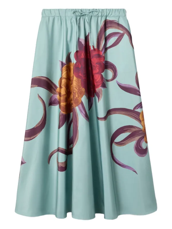 La DoubleJ Drawstring Skirt in Blue