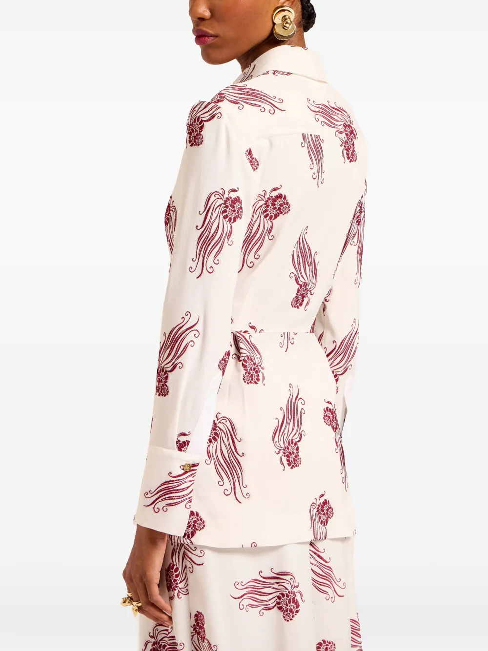 La Doublej Iris Floral-print Shirt In Multi