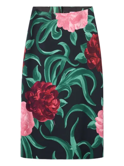 La DoubleJ floral midi skirt