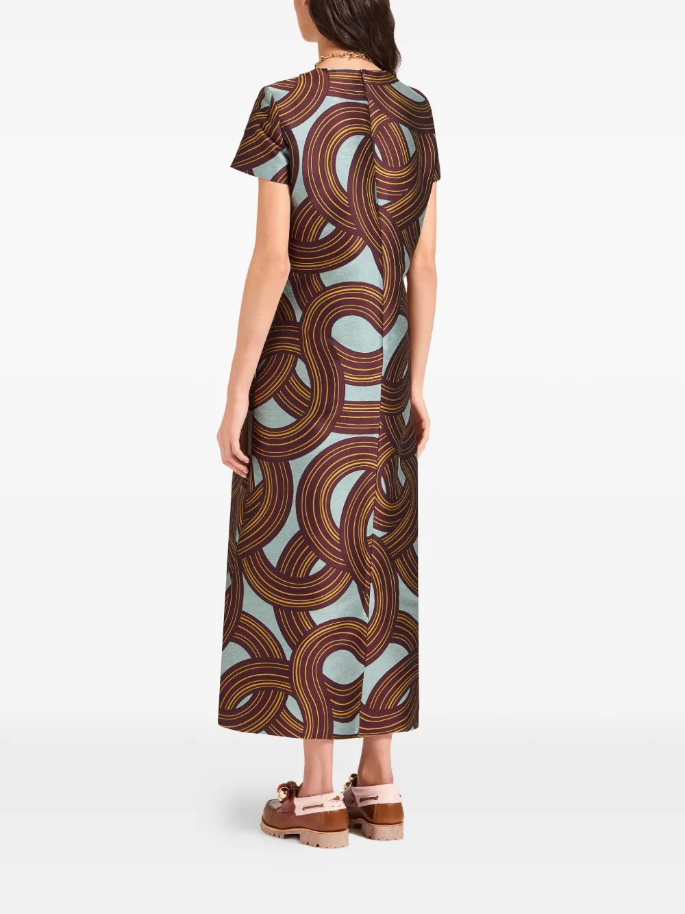 La Doublej Swing Midi Dress In Brown