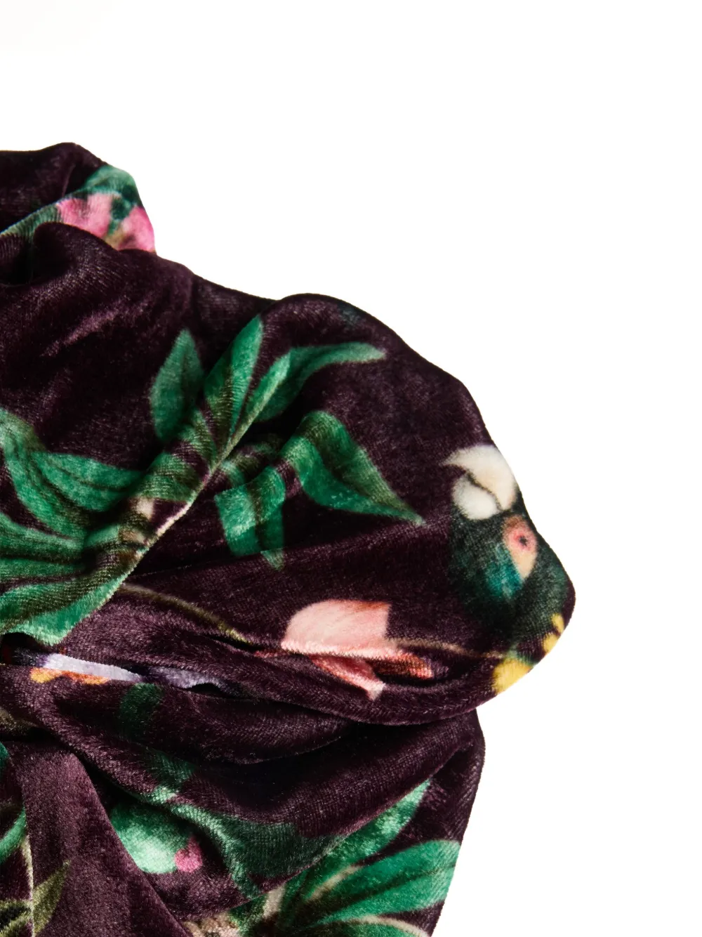 La DoubleJ Scrunchie met bloemenprint Paars