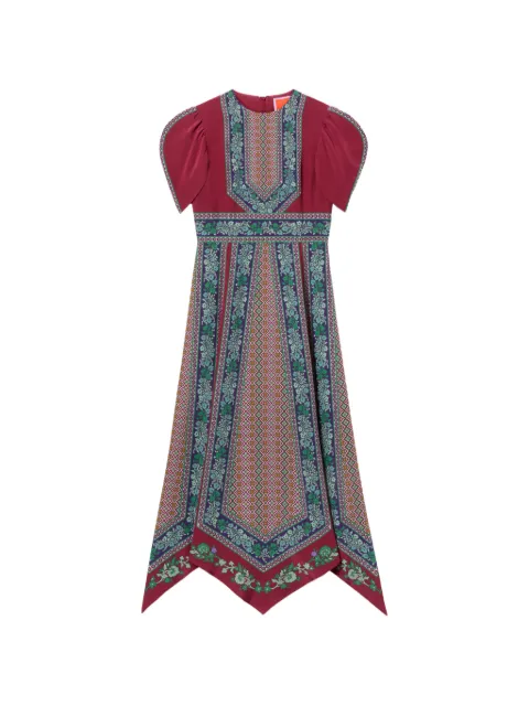 La DoubleJ puffed-sleeved midi dress