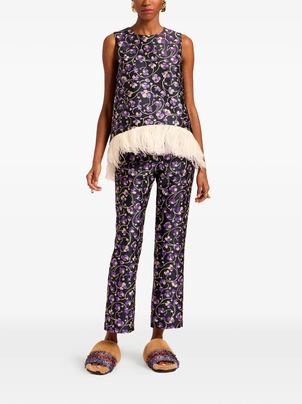 La Doublej La Scala Top In Black