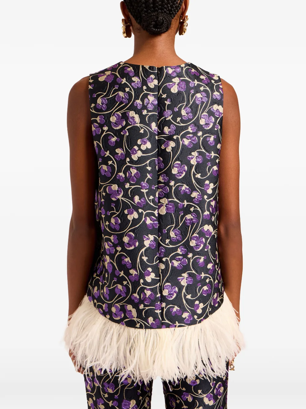 La Doublej La Scala Top In Black