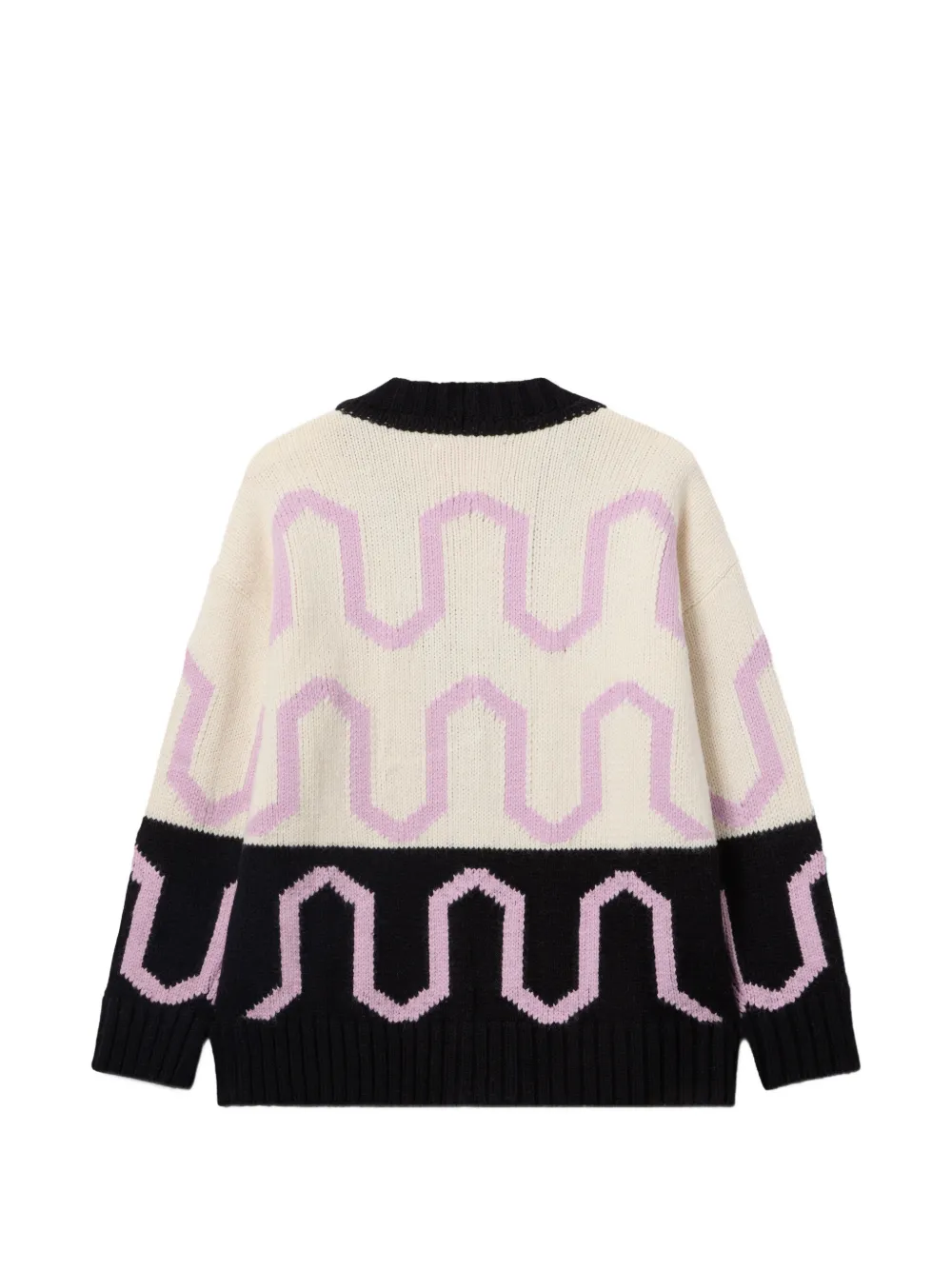 La DoubleJ Vest met geometrische print Beige