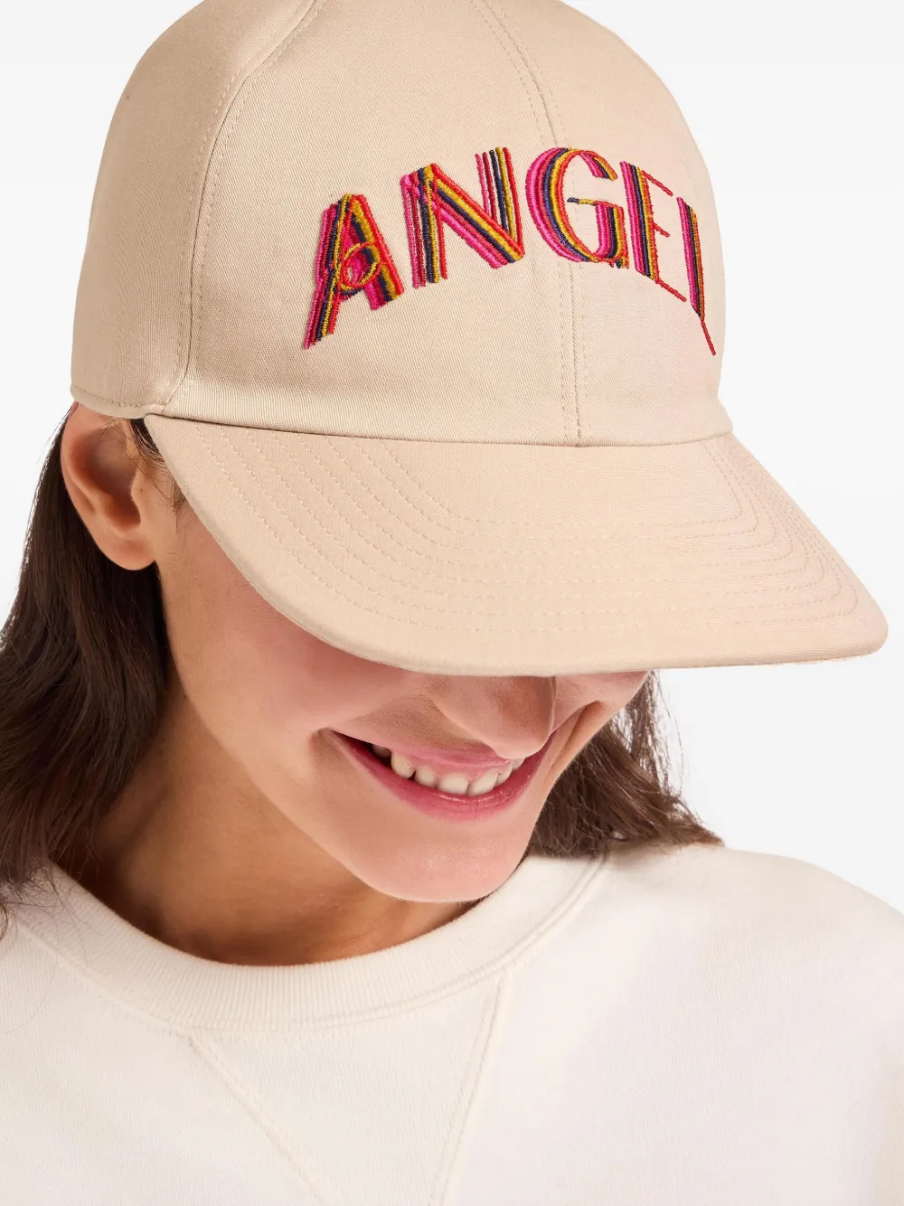 La Doublej Brooklyn Cotton Cap In Neutral