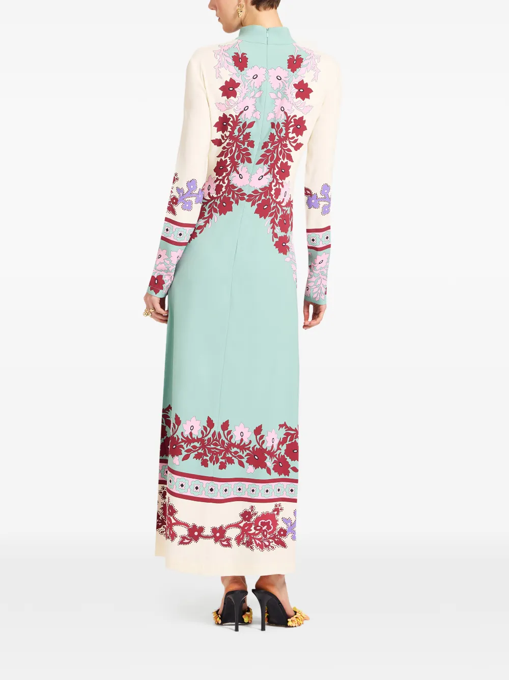 La DoubleJ Halle maxi-jurk met bloemenprint Groen