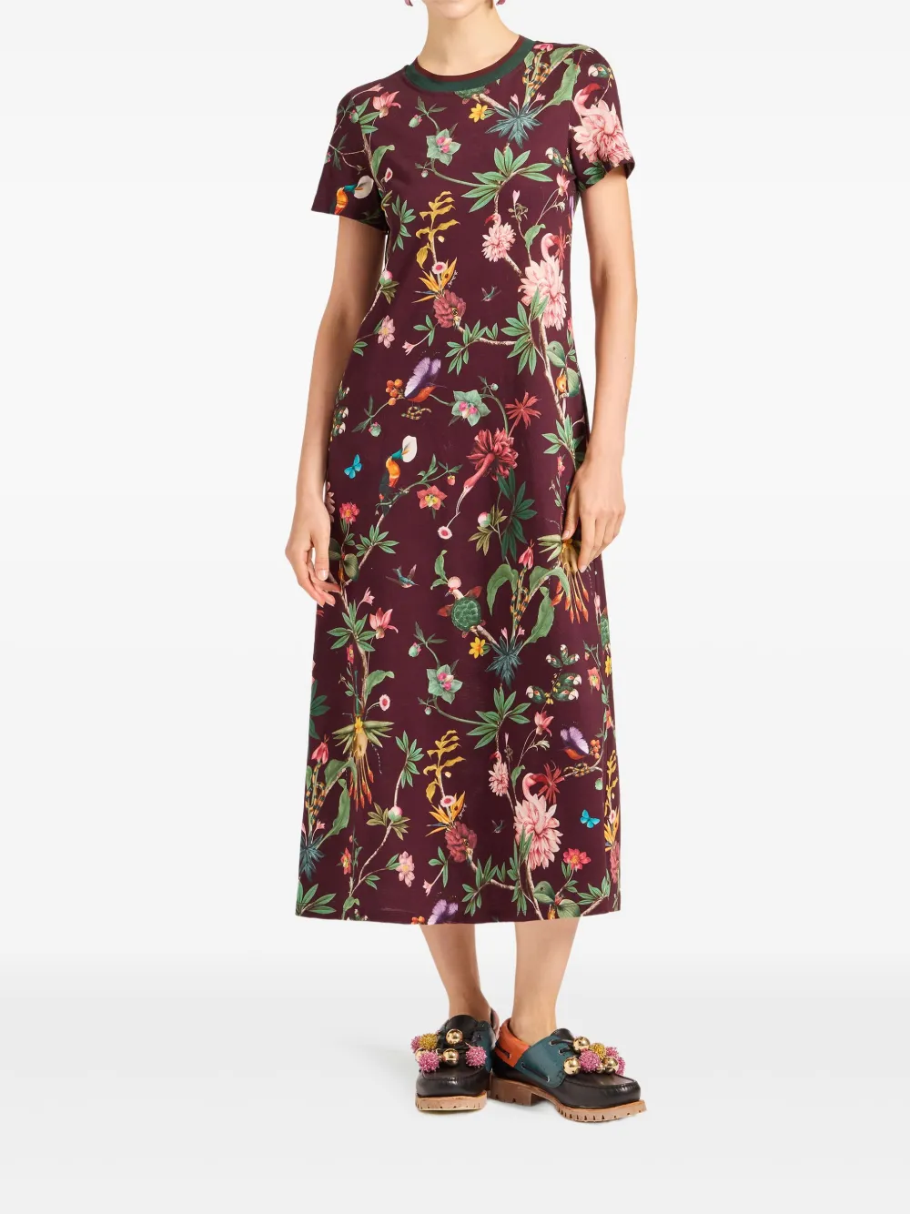 La DoubleJ Jurk met bloemenprint - Paars