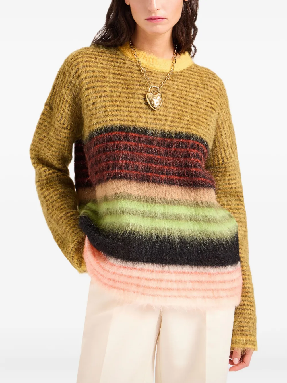 La Doublej Round-neck Sweater In Brown
