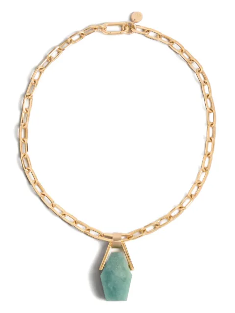 La DoubleJ Portal chain geometric necklace