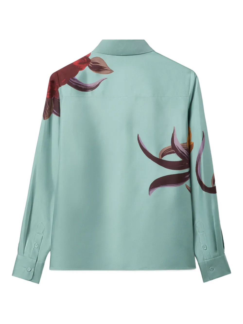 La Doublej Floral Print Shirt In Green