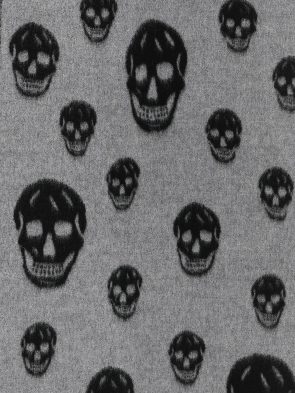 Alexander McQueen fringed scarf - Grijs