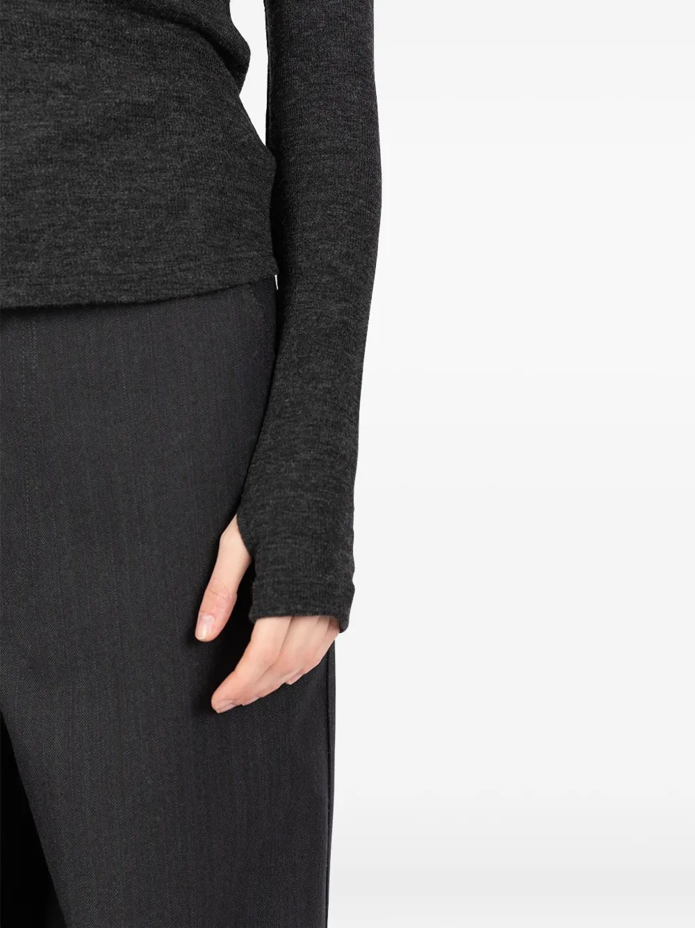 Société Anonyme T-shirt met duimgat Grijs