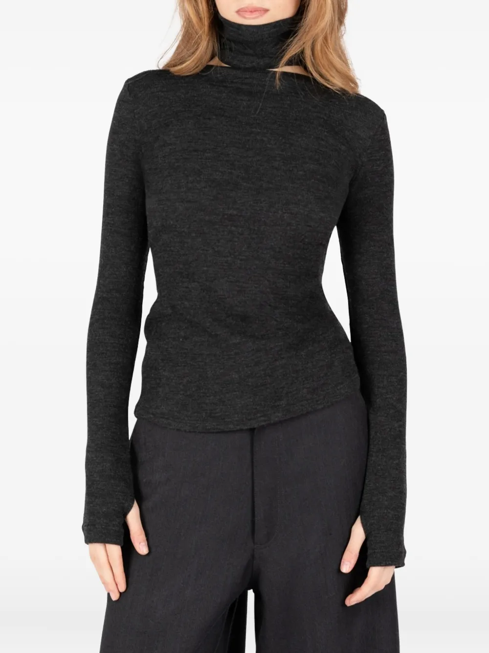 Société Anonyme Thumbhole T-shirt In Gray