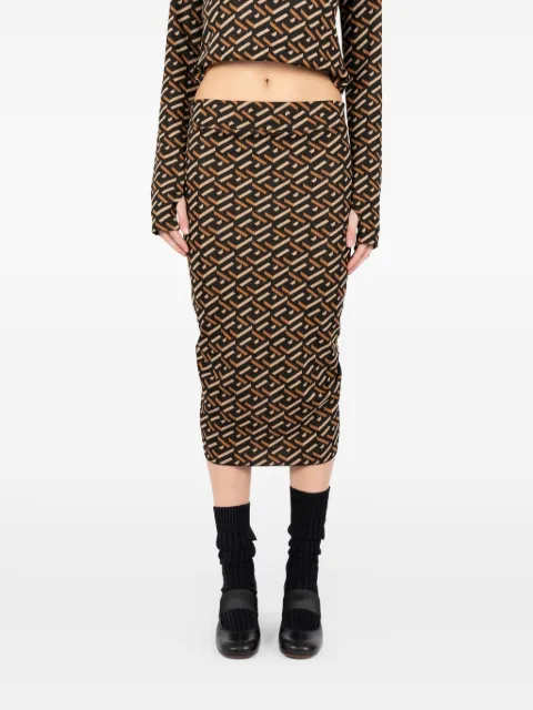 Société Anonyme Cadil geometric midi skirt