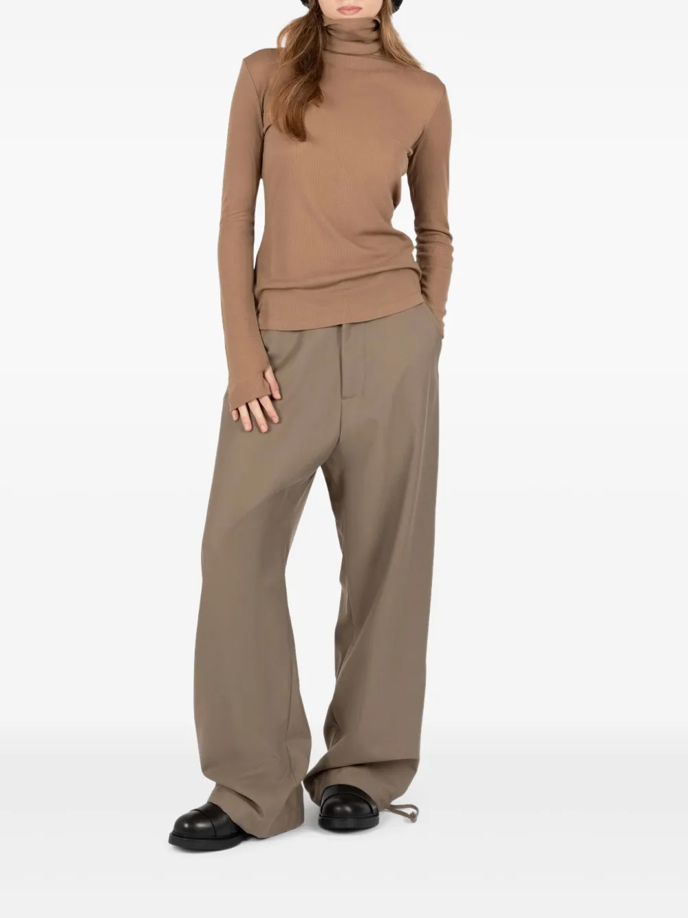 Société Anonyme D-skin Ribbed T-shirt In Brown