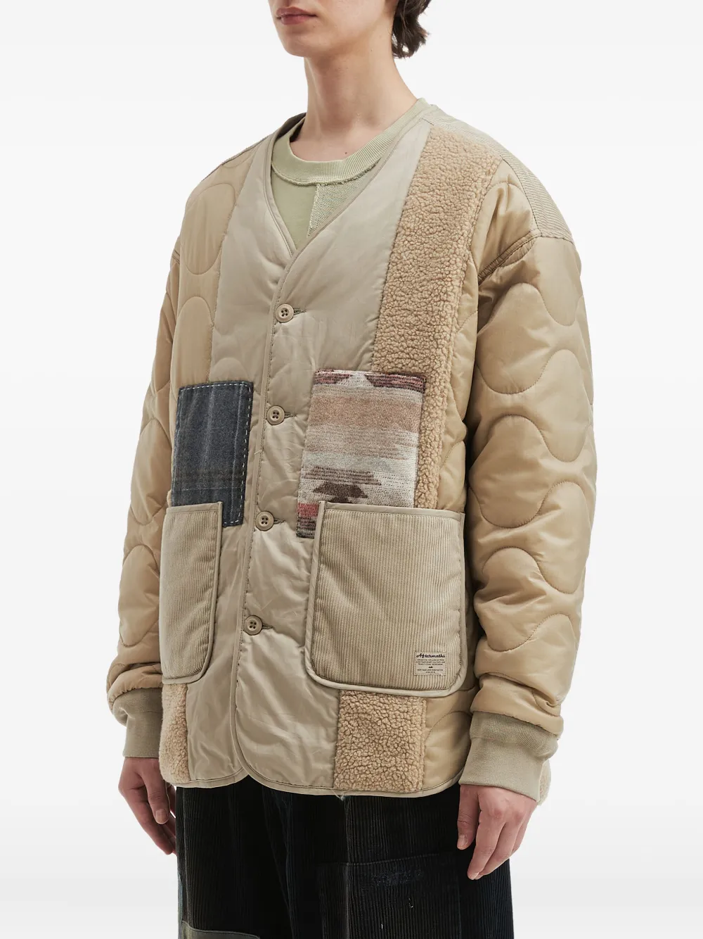 Aftermaths Quilted Patchwork Jacket In Neutral