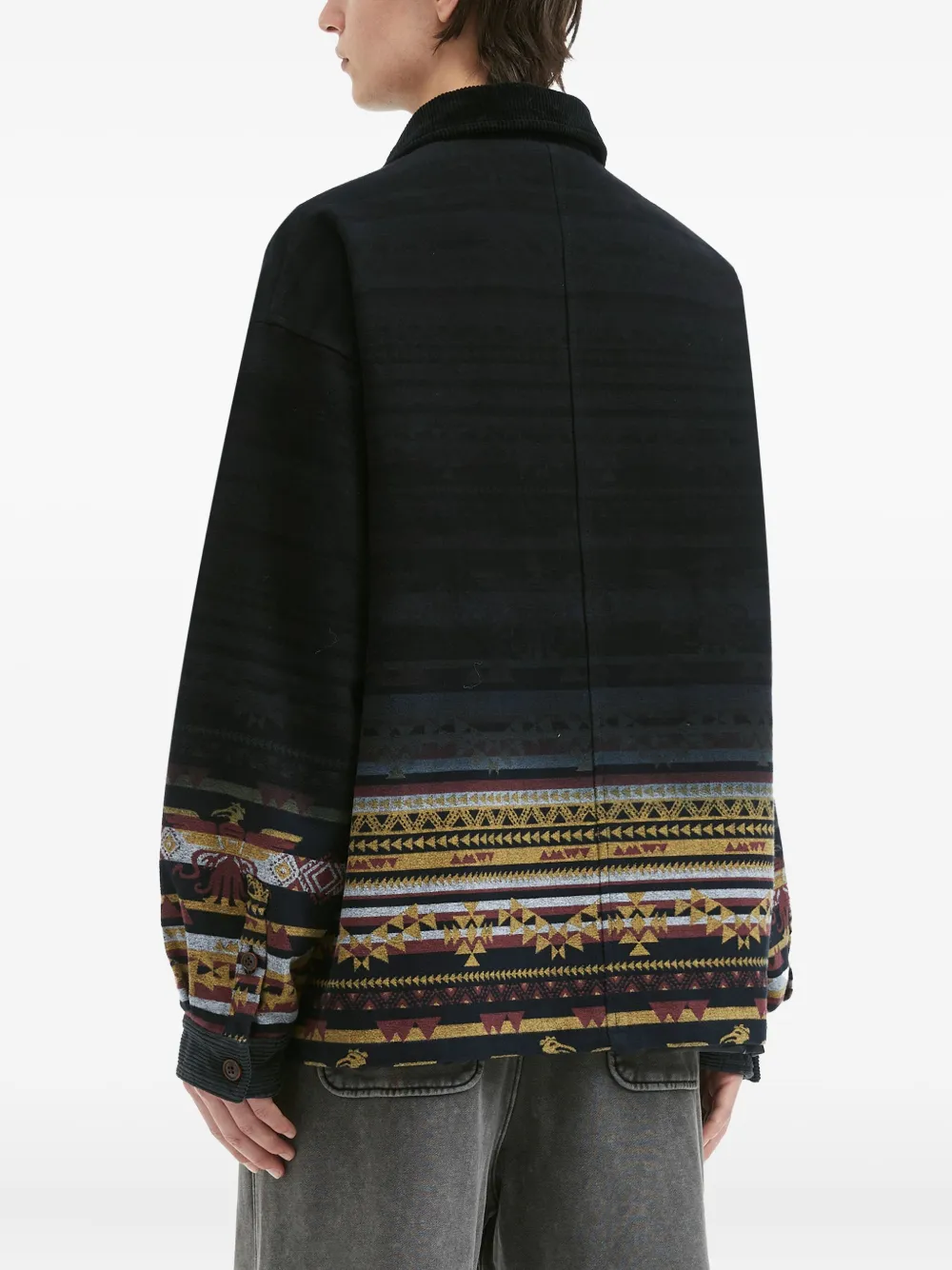 Aftermaths Corduroy Shirt Jacket In Blue