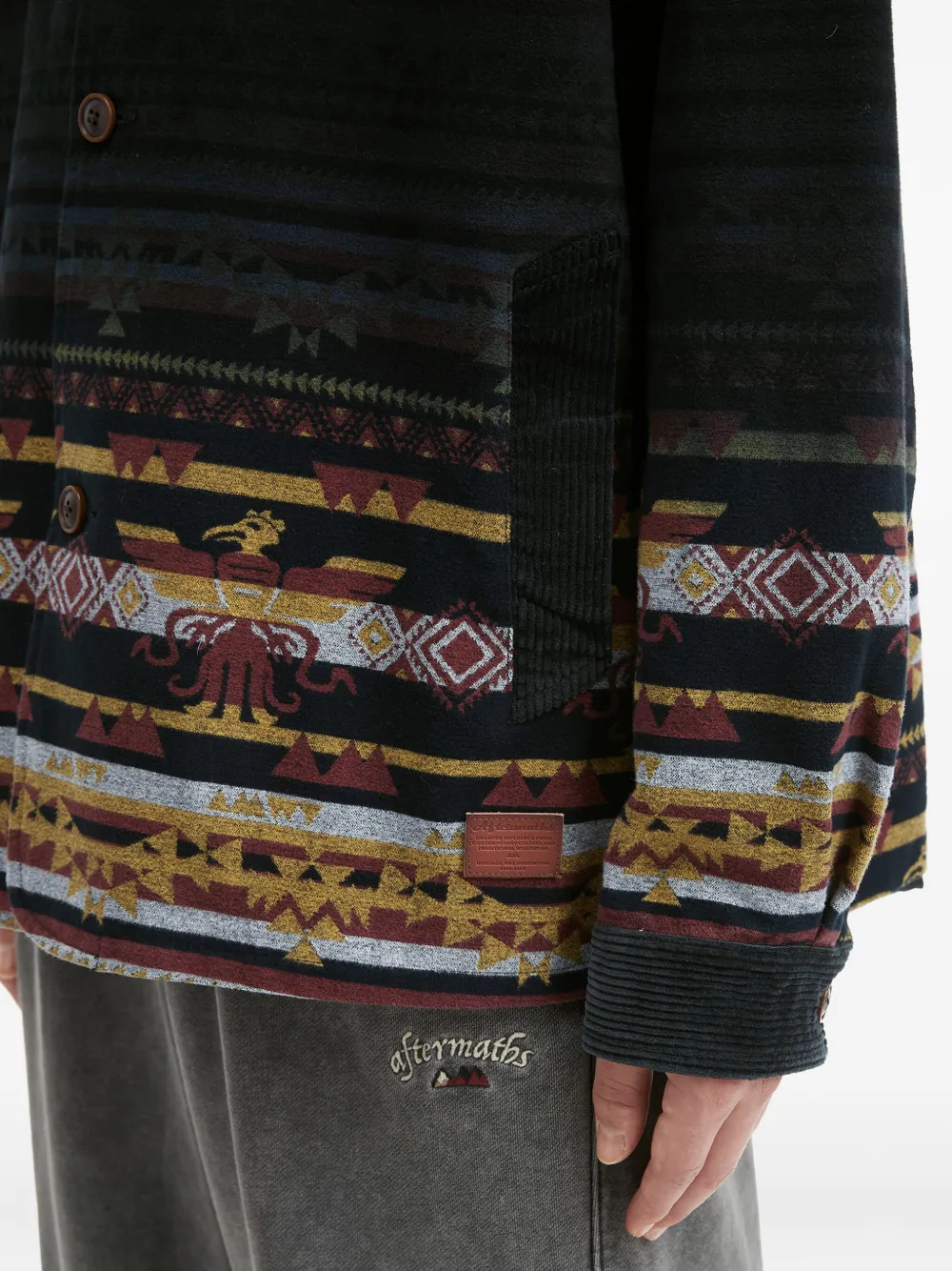 Aftermaths Corduroy Shirt Jacket In Blue