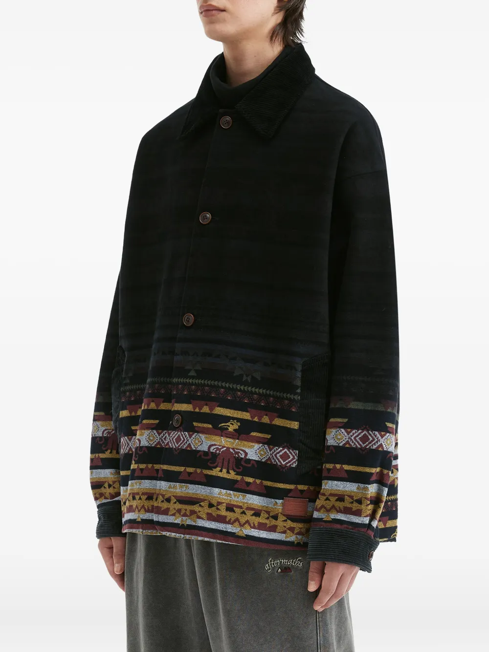 Aftermaths Corduroy Shirt Jacket In Blue
