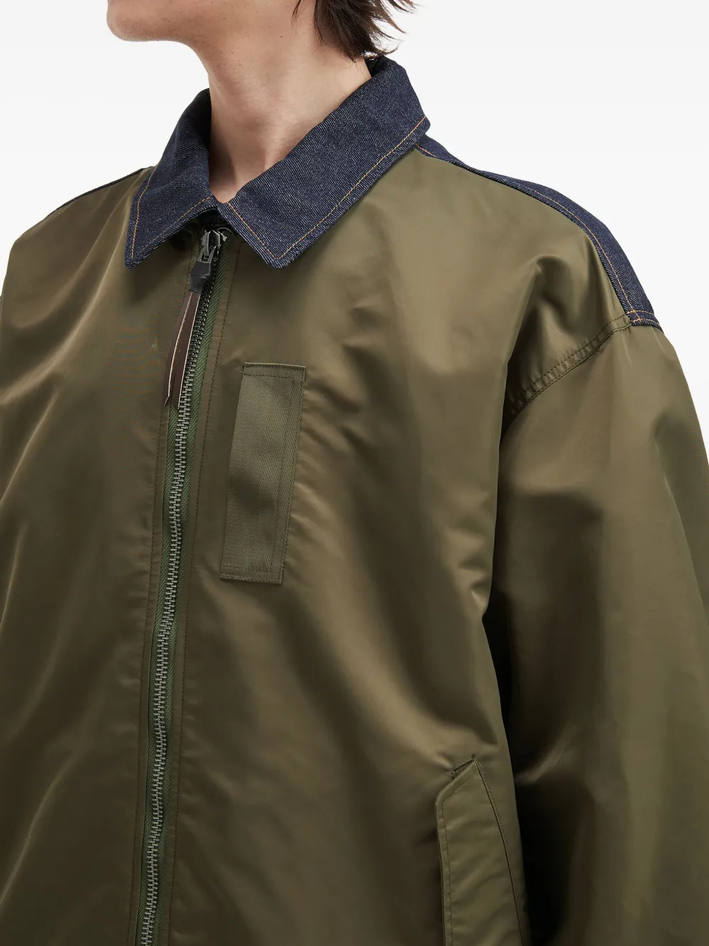 Aftermaths Zip-up Bomber Jacket In Green