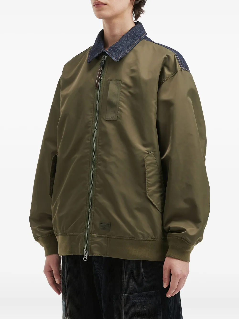 Aftermaths Zip-up Bomber Jacket In Green