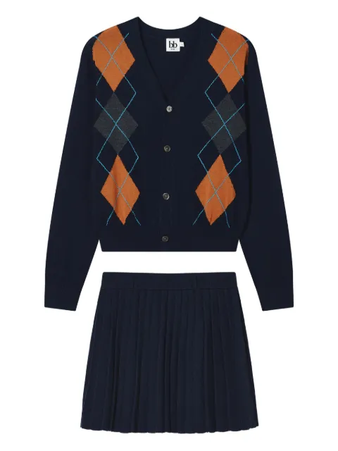b+ab pleated mini skirt set
