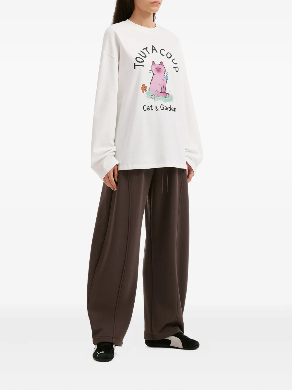 Tout A Coup Logo-print T-shirt In White