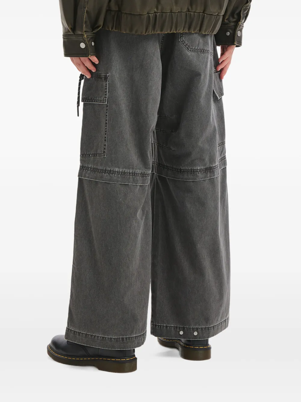 Musium Div. Drawstring Cargo Trousers In Gray
